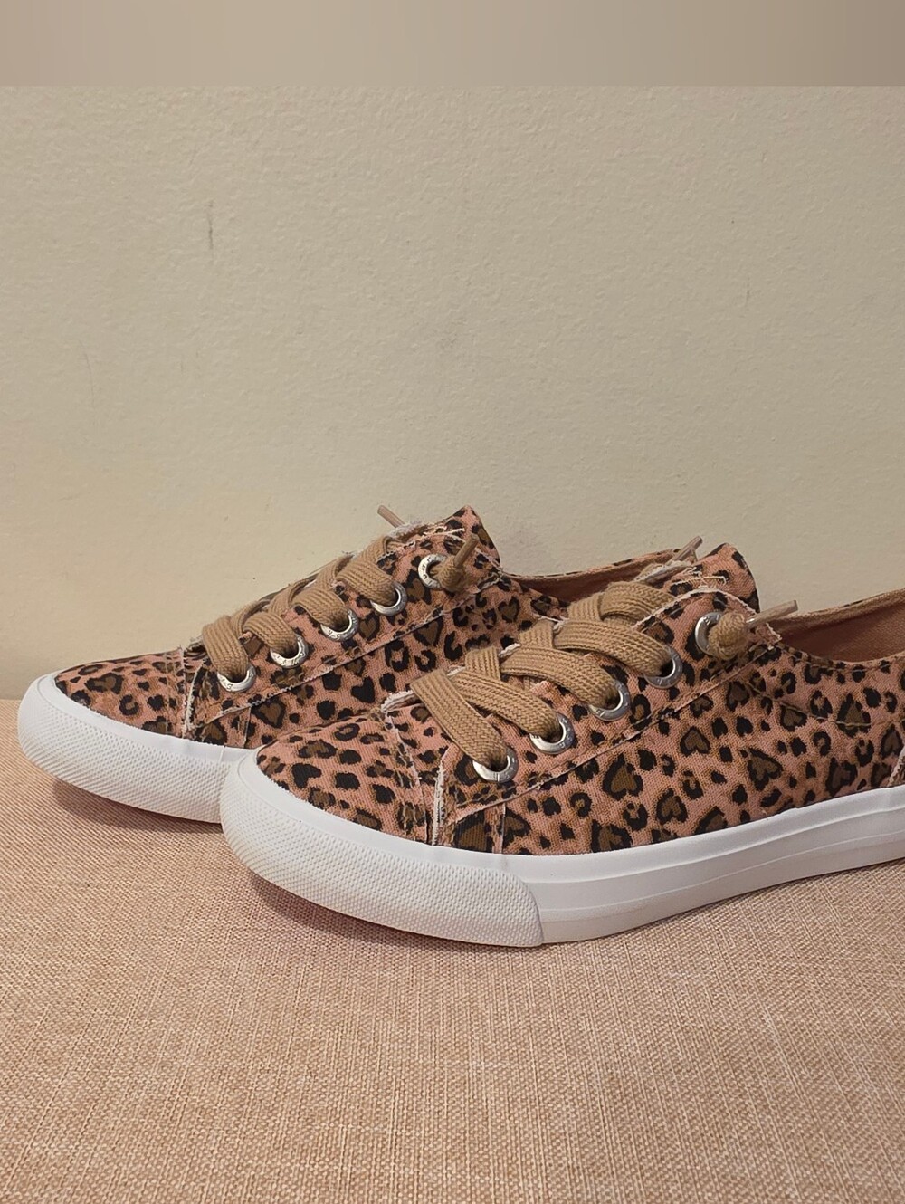 Blowfish Leopard Print Canvas Sneakers Size 2